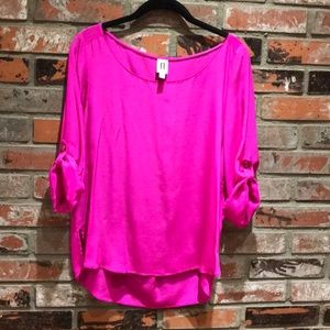 Fuchsia Silk Blouse